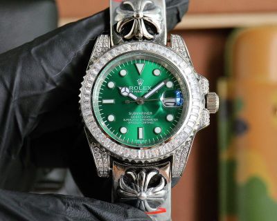 ROLEX 316L Steel Imported Automatic Movement Fashion Green Watch